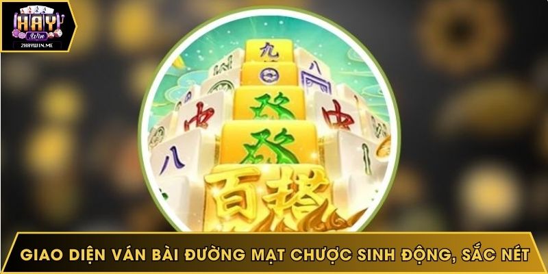 Giao diện ván bài đường mạt chược sinh động, sắc nét
