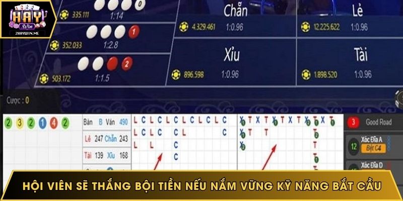 Hội viên sẽ thắng bội tiền nếu nắm vững kỹ năng bắt cầu