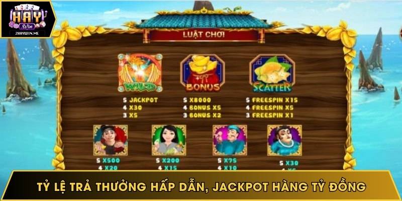 Tỷ lệ trả thưởng hấp dẫn, jackpot hàng tỷ đồng